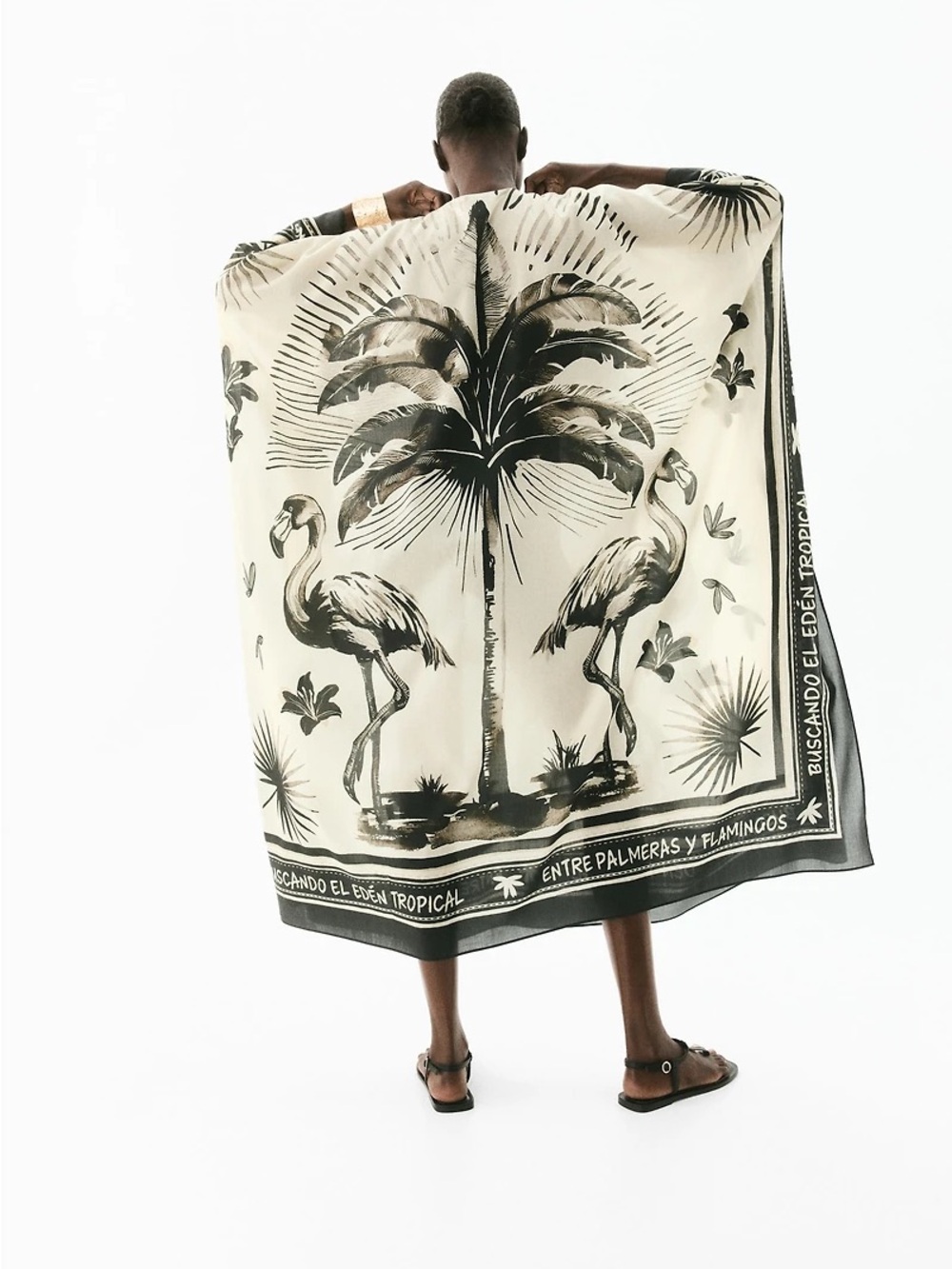 Sold Out H&M Limited Edition Tropical Kaftan Dress XL/XXL Resort Maxi NWT - Picture 3 of 5